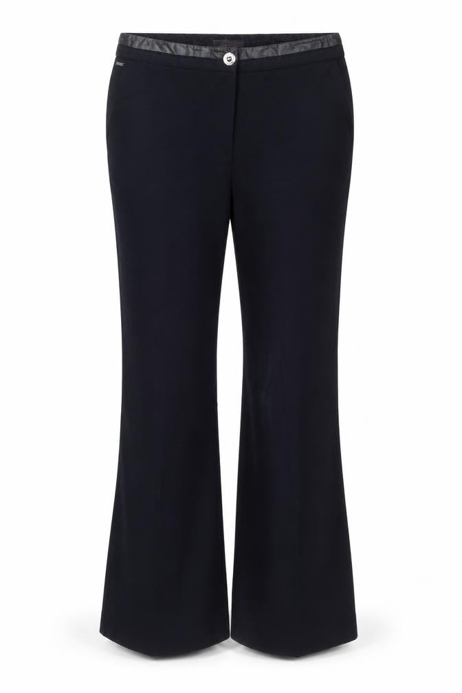 Per Una Womens Blue  Polyester Trousers  Size 14 L28 in Regular Button