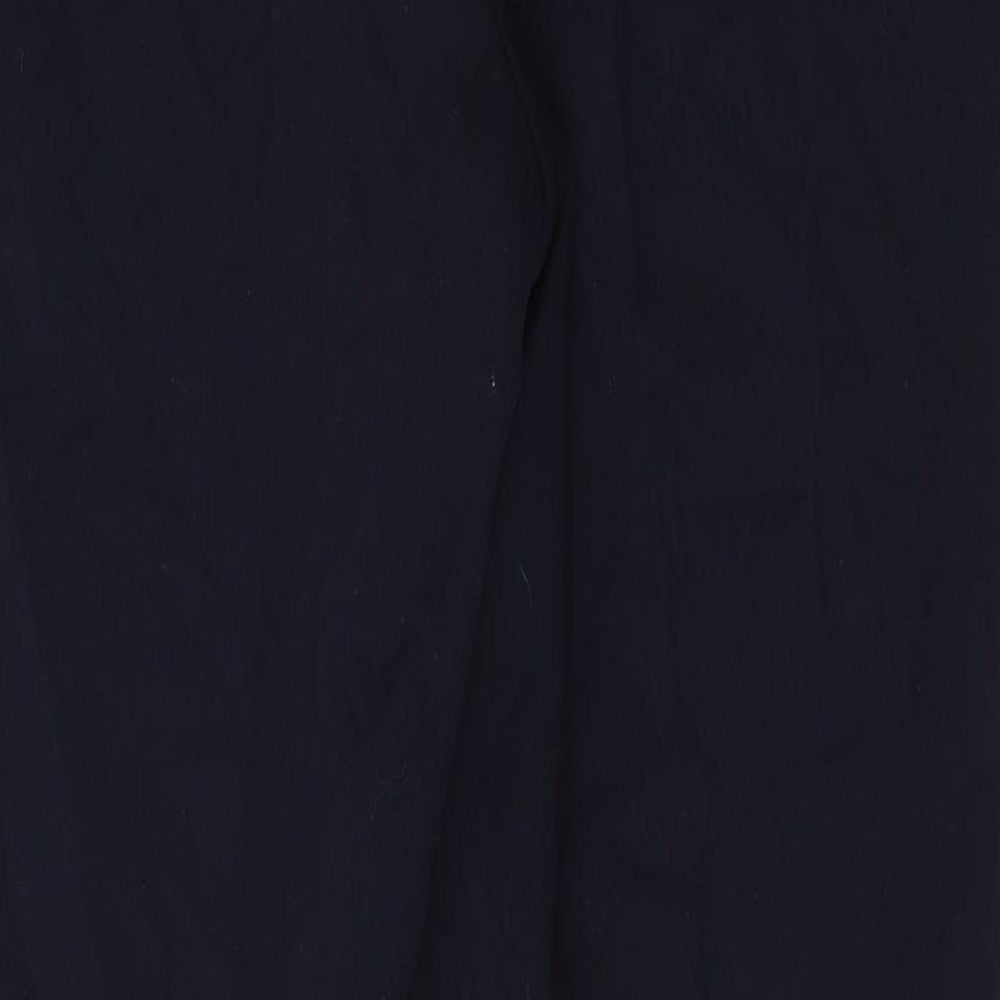 Per Una Womens Blue  Polyester Trousers  Size 14 L28 in Regular Button