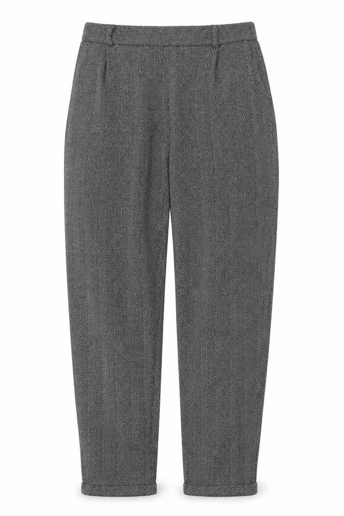 Preworn Womens Black Geometric Polyester Trousers  Size L L26 in Regular