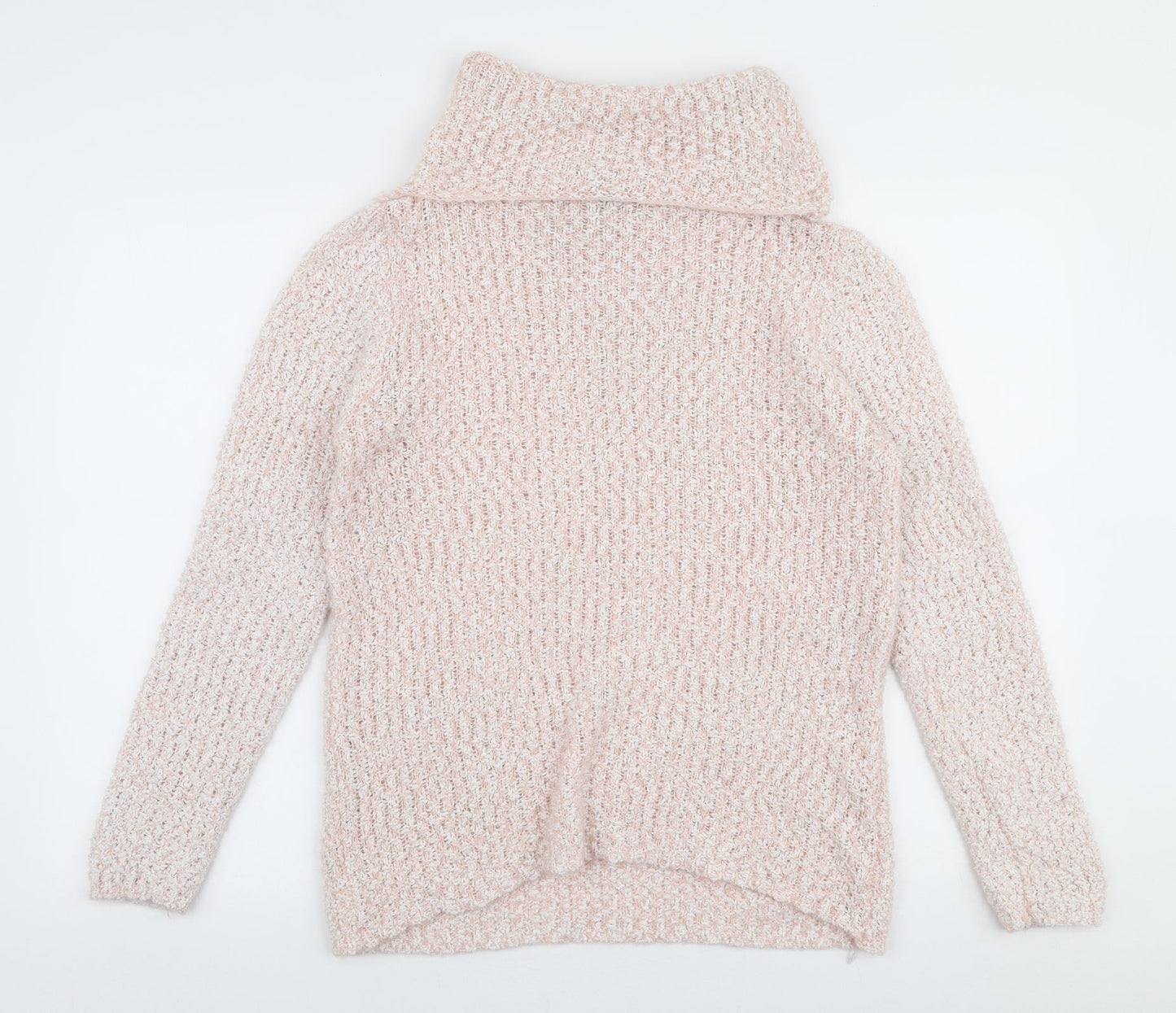 Bonmarche Womens Pink Roll Neck  Polyester Pullover Jumper Size 10