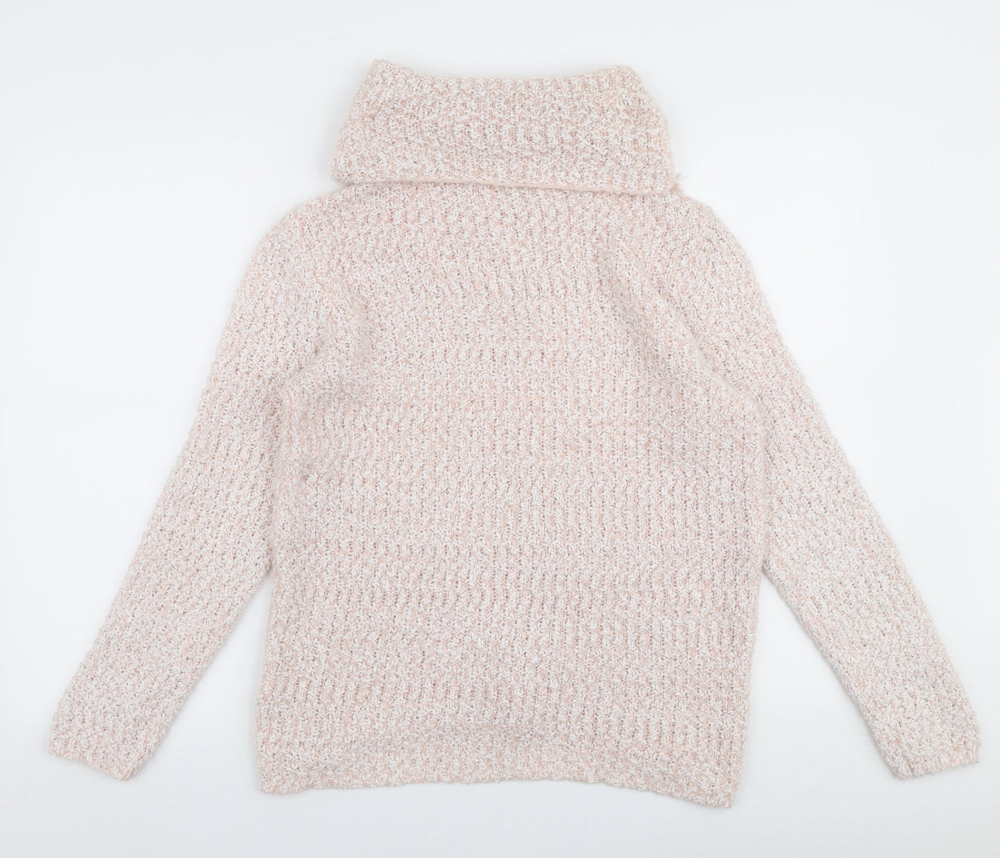 Bonmarche Womens Pink Roll Neck  Polyester Pullover Jumper Size 10