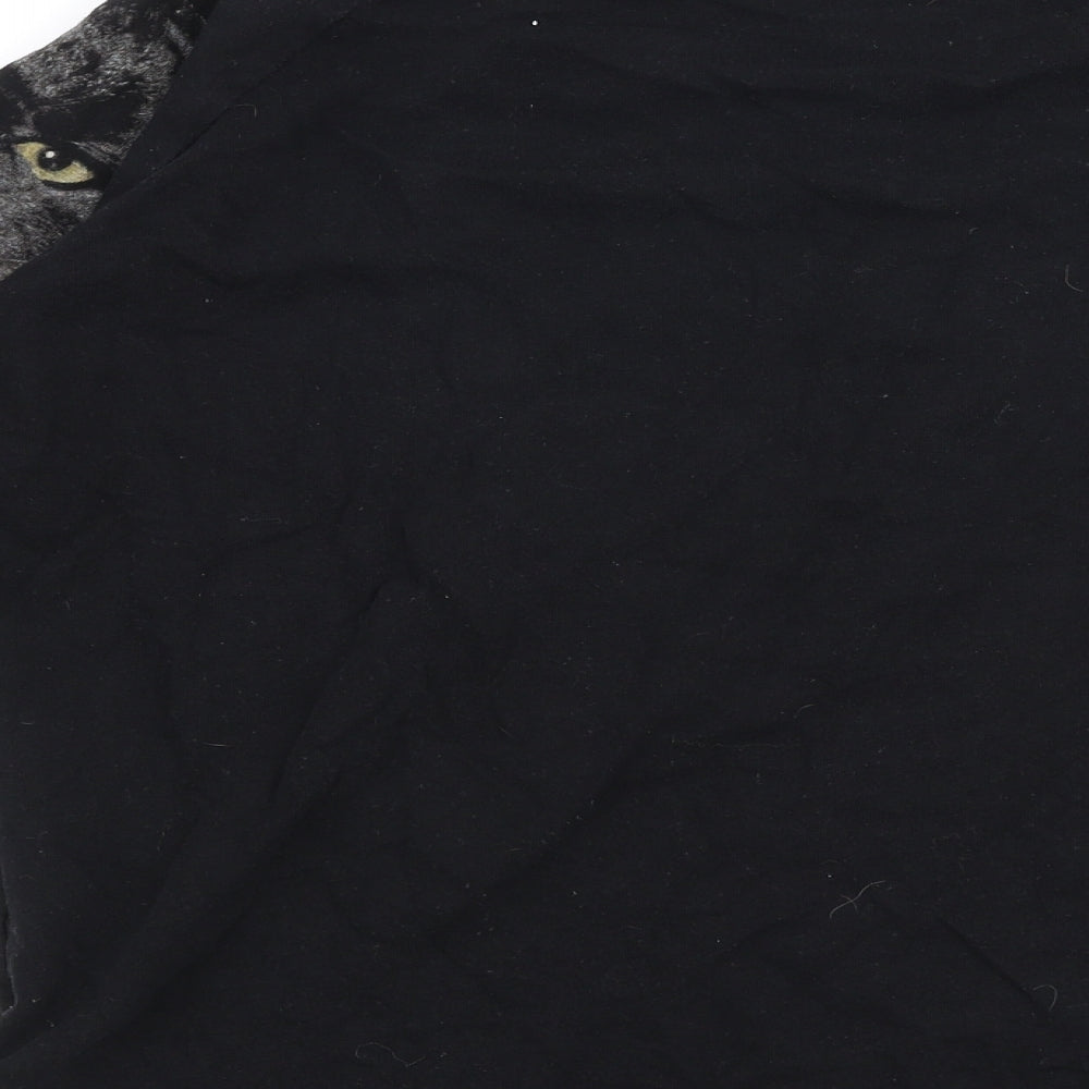 H&M Womens Black  100% Cotton Pullover Sweatshirt Size S  Pullover - Panther