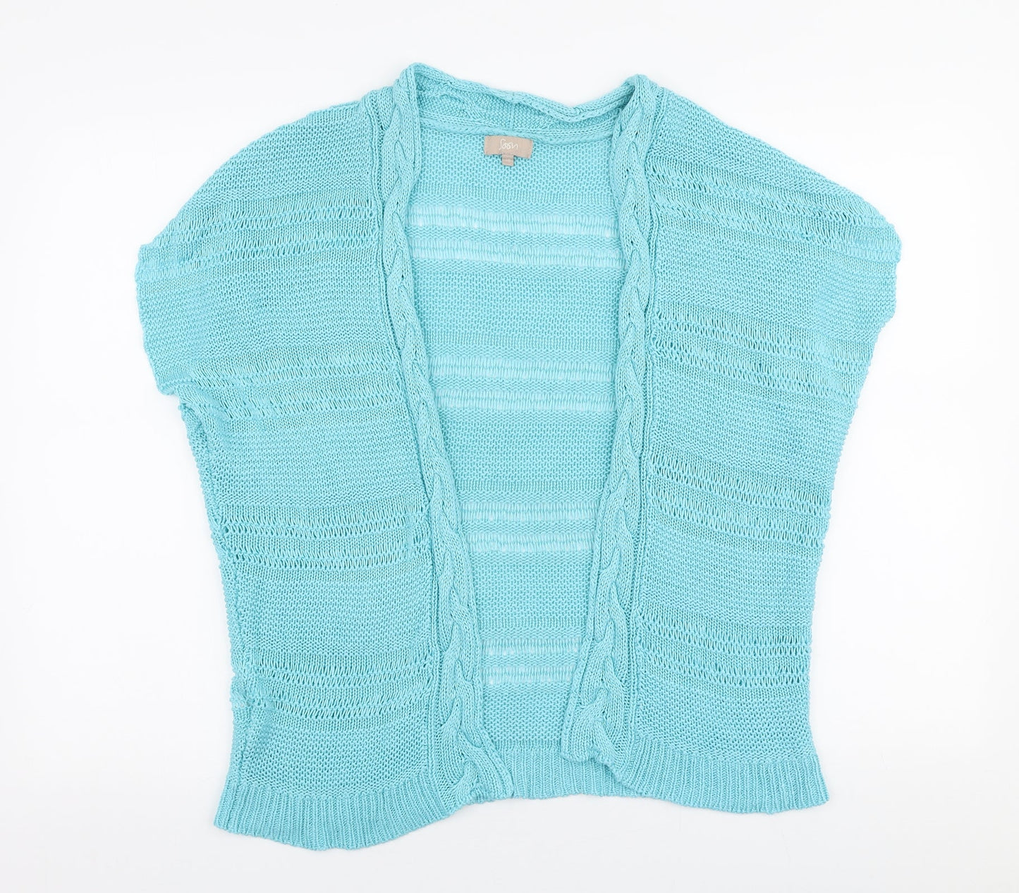 Soon Womens Blue V-Neck  Acrylic Cardigan Jumper Size 18