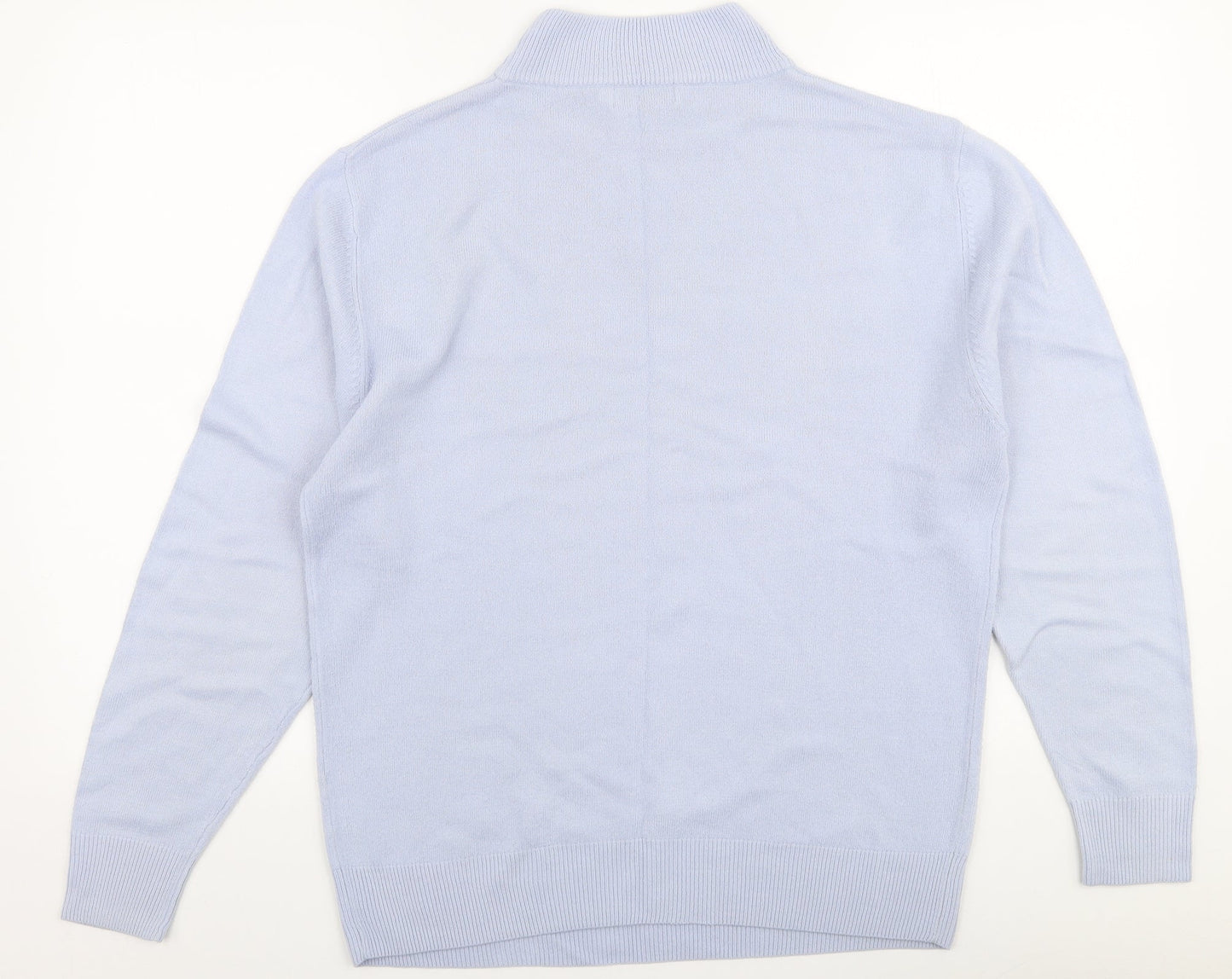 Damart Womens Blue High Neck  Acrylic Pullover Jumper Size 12