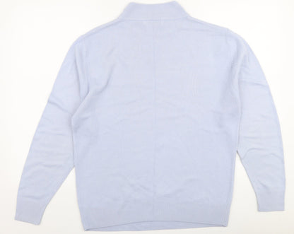 Preloved Damart Womens Blue High Neck  Acrylic Pullover Jumper Size 12 - Back