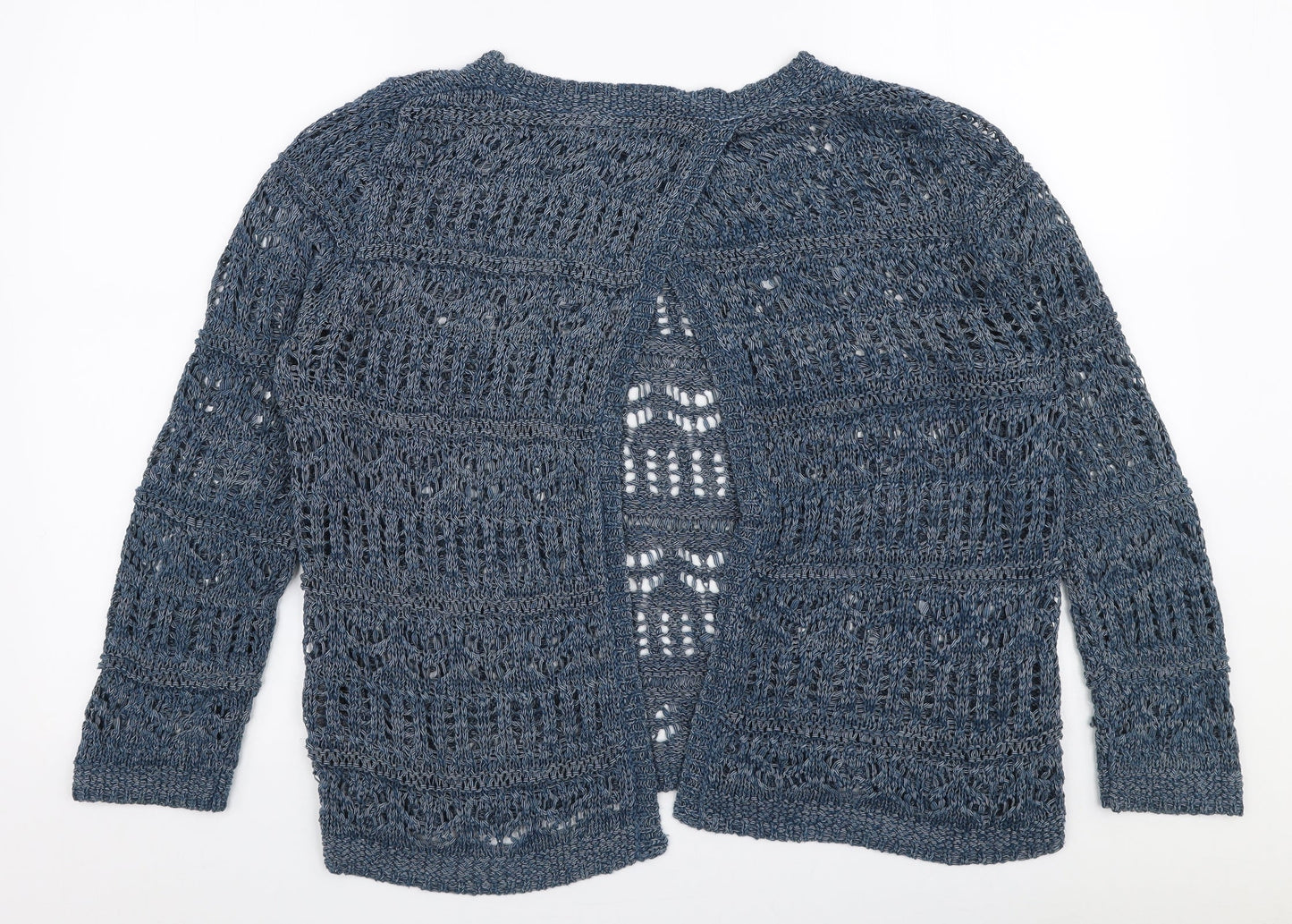 Marks and Spencer Womens Blue Round Neck  Acrylic Pullover Jumper Size 12
