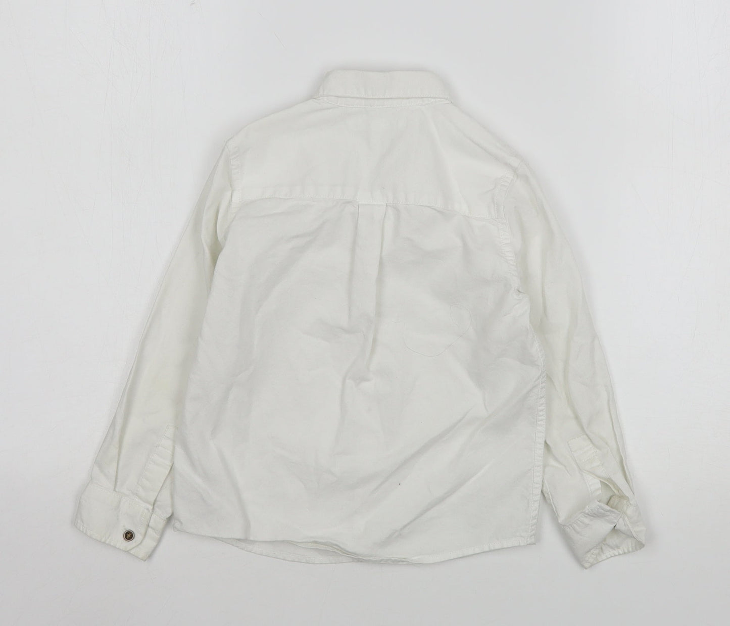 NEXT Boys White  Cotton Basic Button-Up Size 4-5 Years Collared