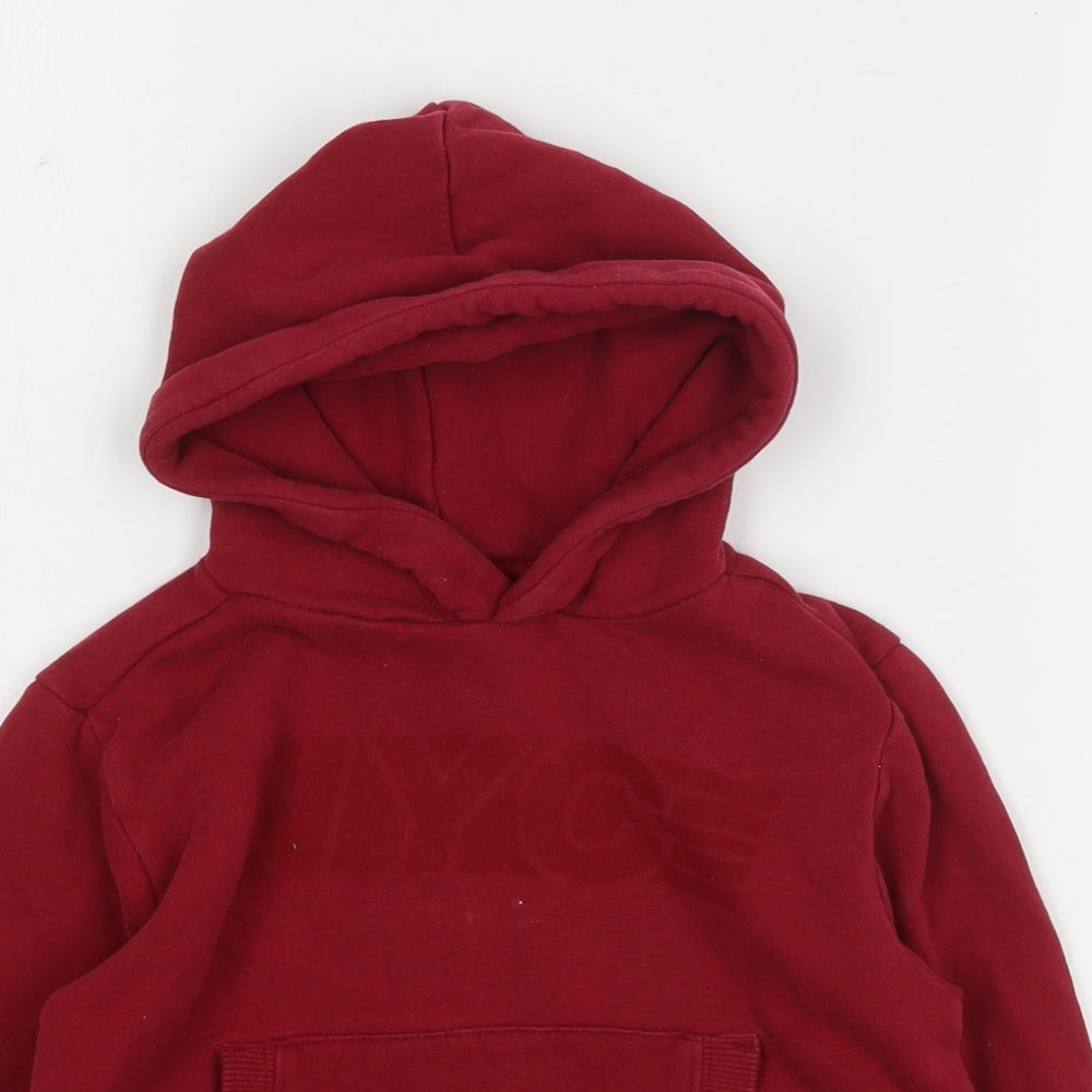 NEXT Boys Red  Cotton Pullover Hoodie Size 5 Years