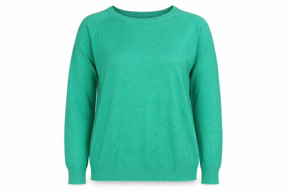 Dunnes Stores Womens Green Round Neck  Viscose Pullover Jumper Size M