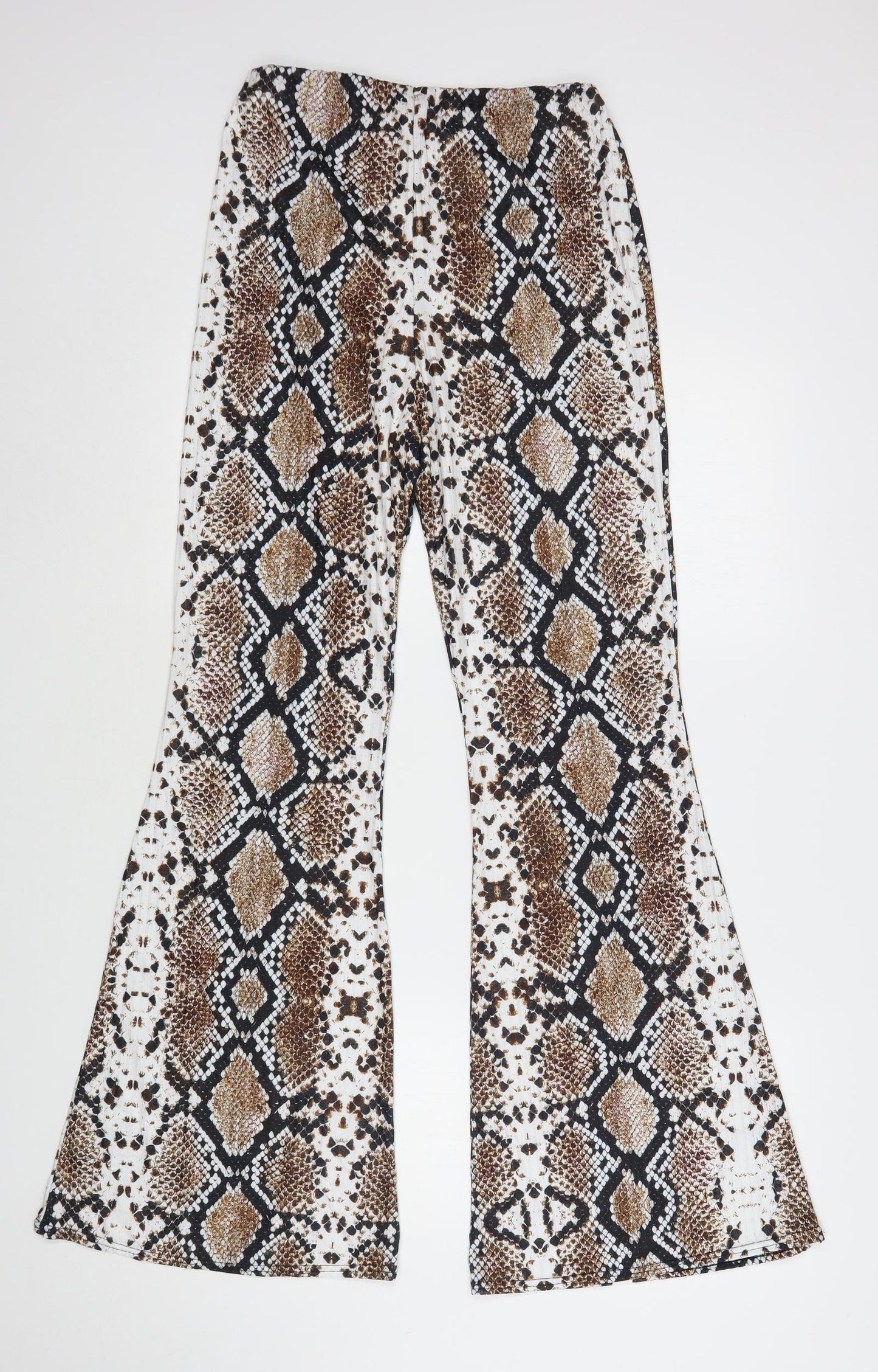 Edge Street Womens Multicoloured Animal Print Polyester Trousers  Size 10 L32 in Regular