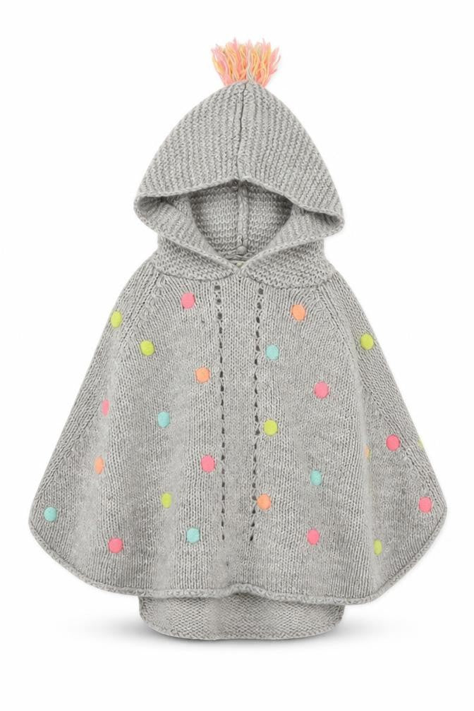 NEXT Girls Grey Polka Dot Acrylic Pullover Hoodie Size M
