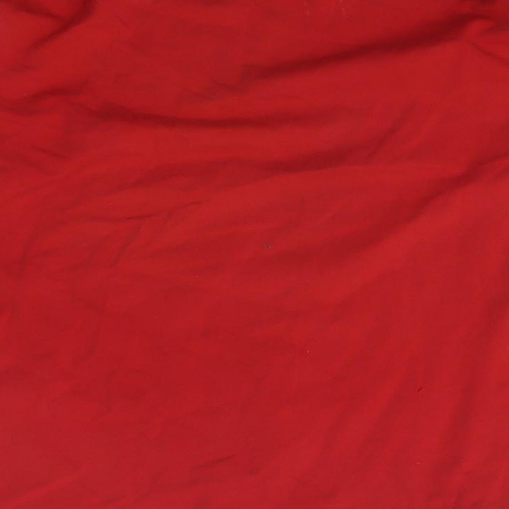 NEXT Boys Red  Cotton Basic T-Shirt Size 6 Years Crew Neck Pullover