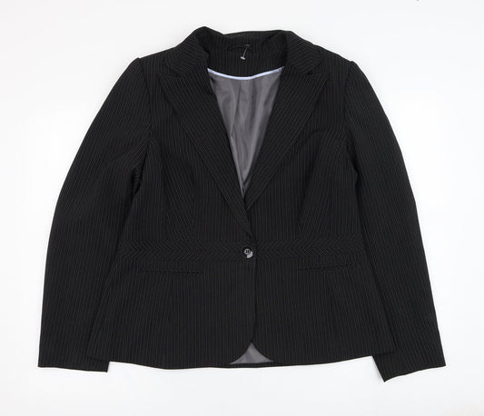 Dorothy Perkins Womens  Striped  Jacket Blazer Size 16  Button
