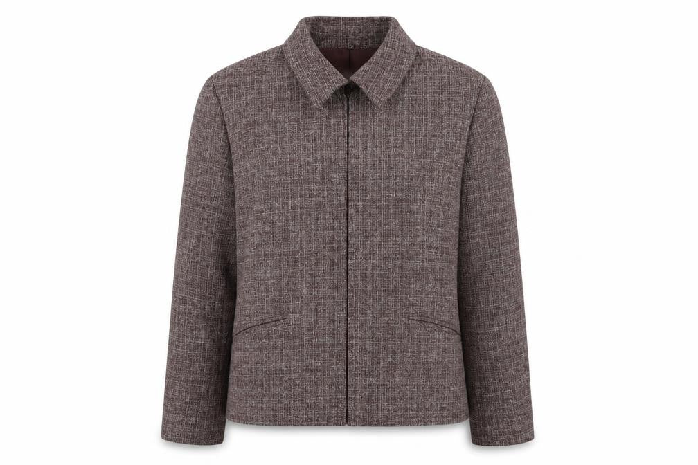 EWM Womens Purple Herringbone  Jacket  Size 18