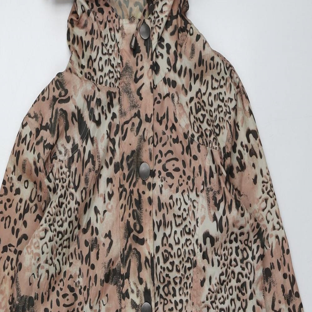 Internacionale Womens Pink Animal Print  Jacket  Size 10