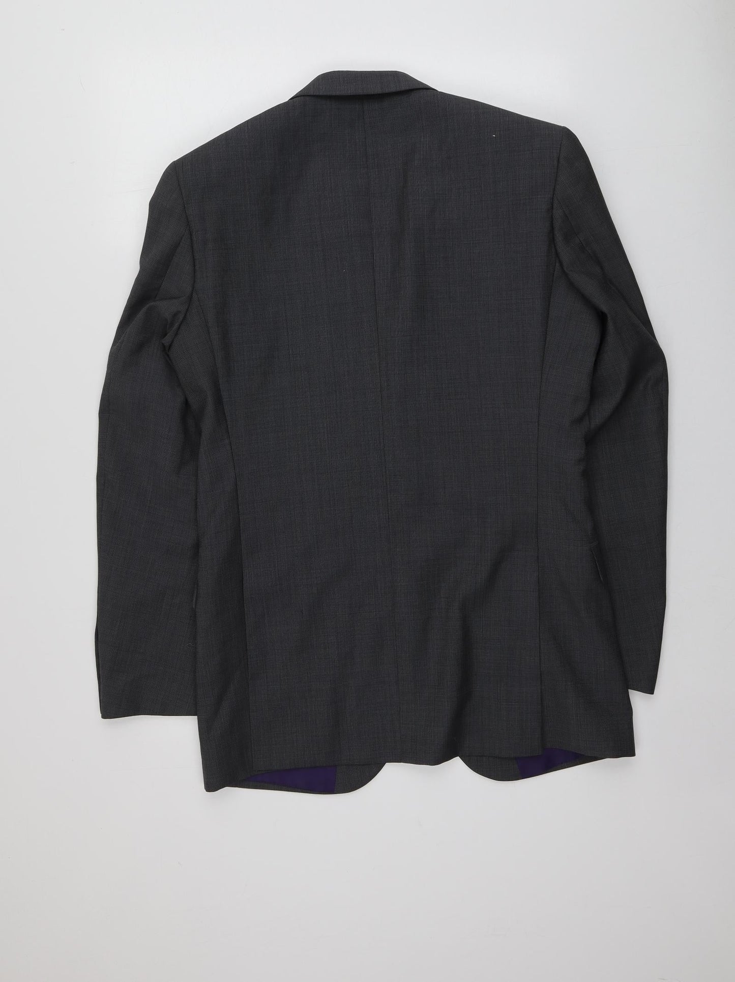 M&S Mens Grey  Polyester Jacket Suit Jacket Size 38