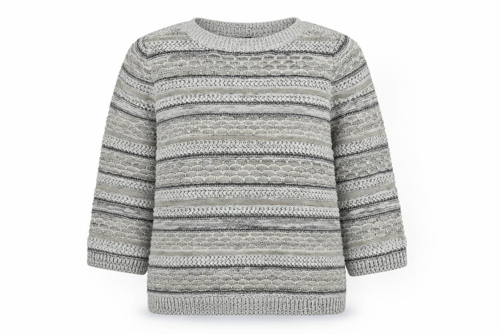 Bonmarché Womens Multicoloured Roll Neck Striped Acrylic Pullover Jumper Size M
