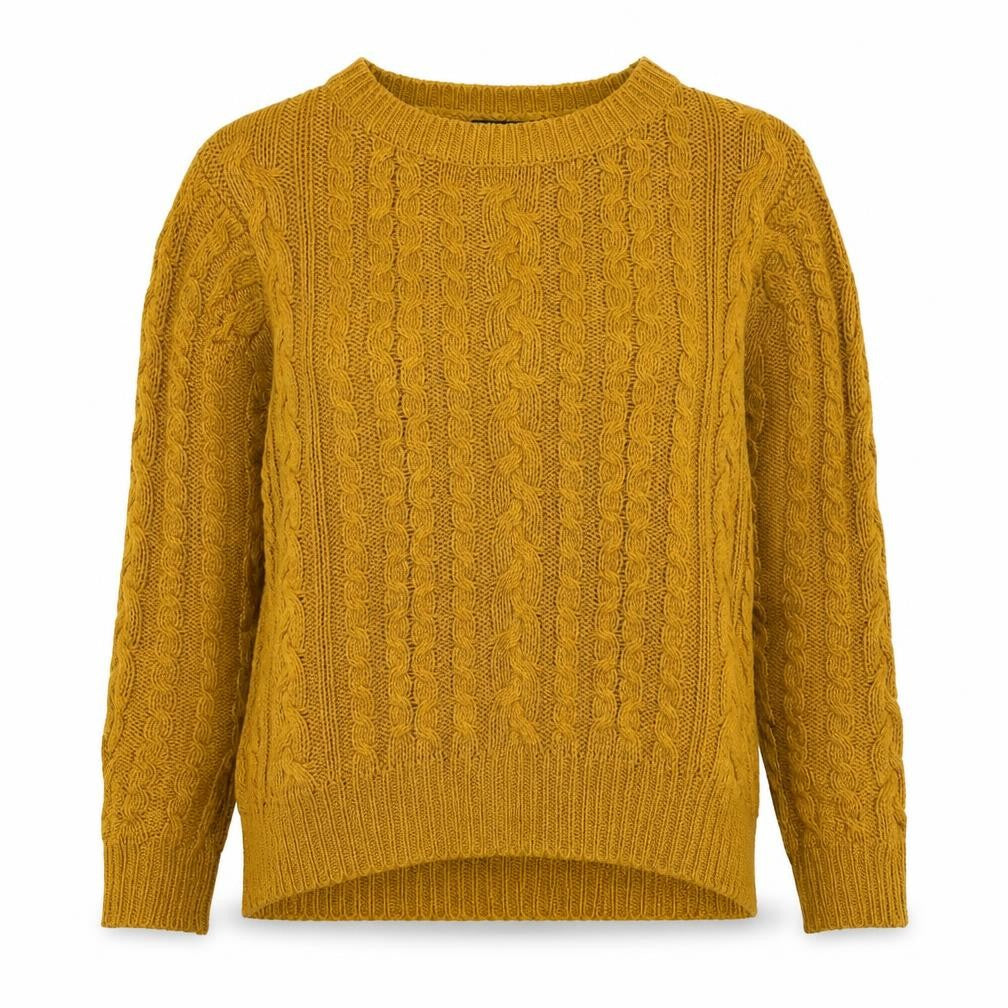 Atmosphere Womens Yellow Round Neck  Acrylic Pullover Jumper Size 12