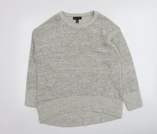 New Look Womens Grey Round Neck  Acrylic Pullover Jumper Size M