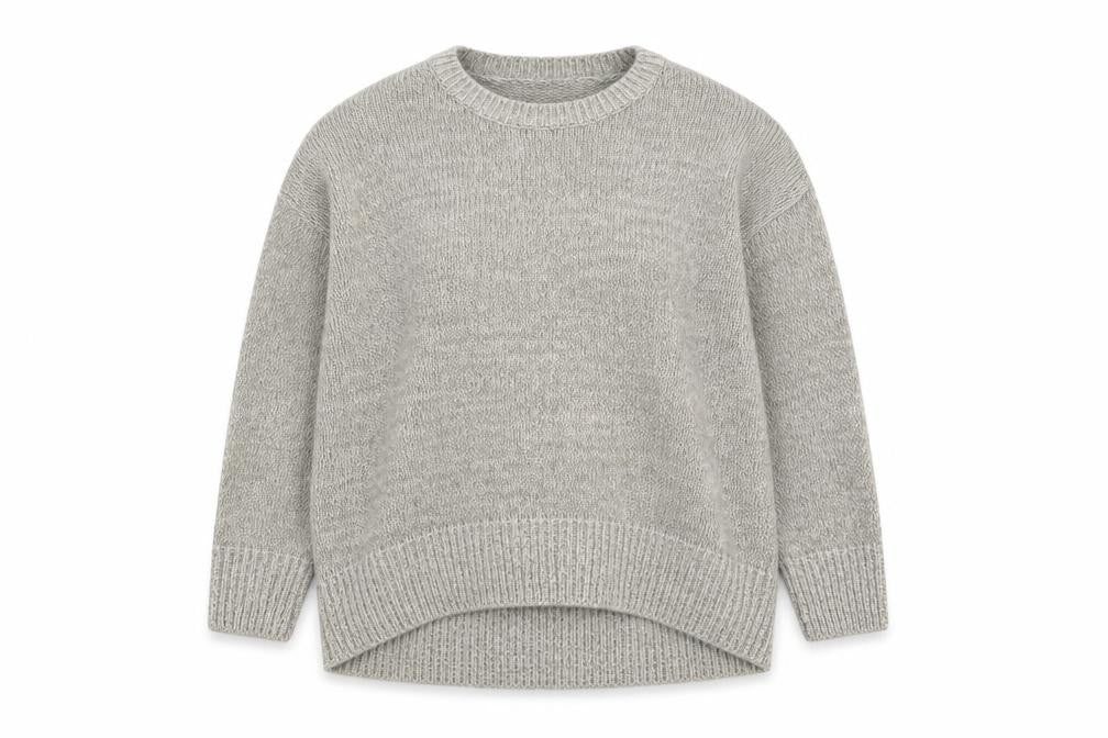 New Look Womens Grey Round Neck  Acrylic Pullover Jumper Size M