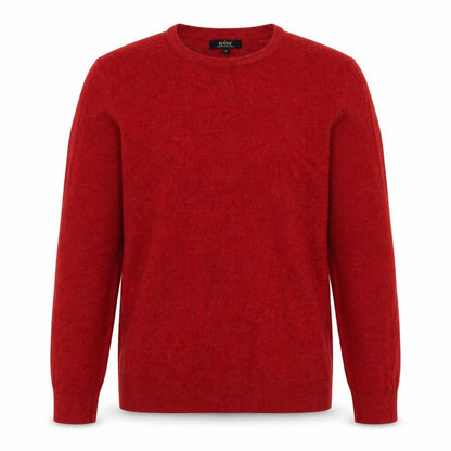 Easy Mens Red Round Neck  Acrylic Pullover Jumper Size S
