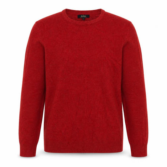 Easy Mens Red Round Neck  Acrylic Pullover Jumper Size S