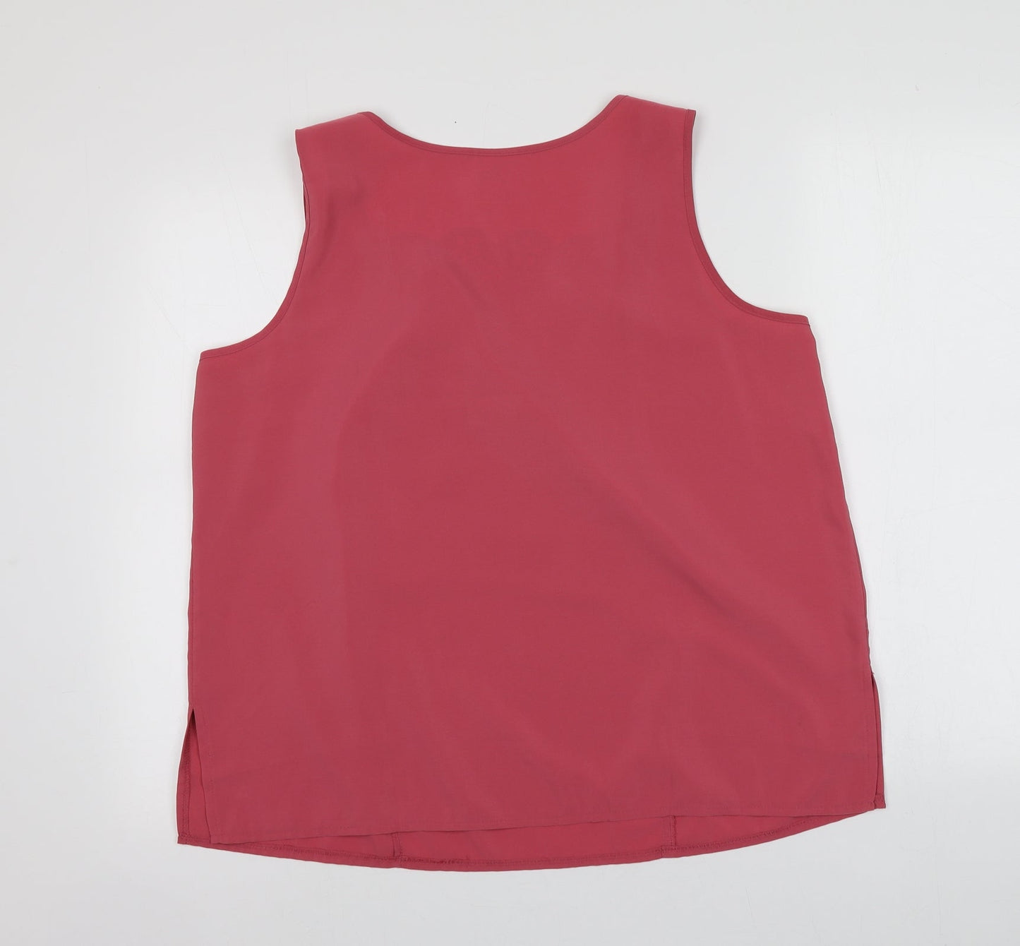 Classics Womens Pink  Polyester Basic T-Shirt Size 20 Round Neck