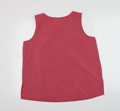 Classics Womens Pink  Polyester Basic T-Shirt Size 20 Round Neck