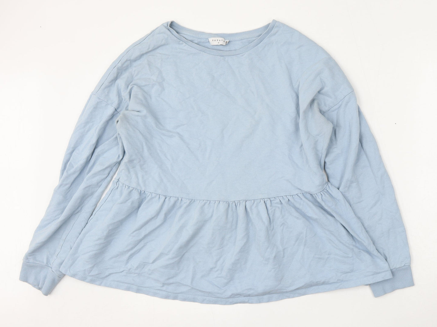 Matalan Womens Blue  Cotton Pullover Sweatshirt Size M