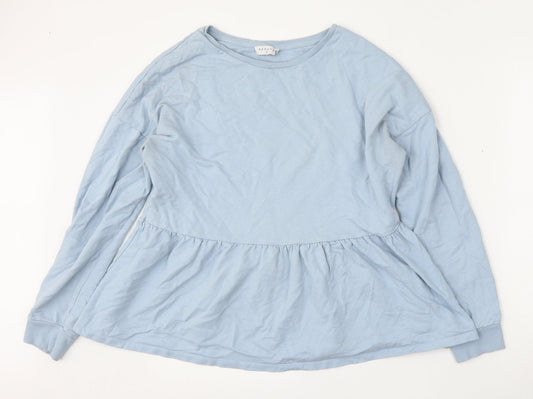 Matalan Womens Blue  Cotton Pullover Sweatshirt Size M