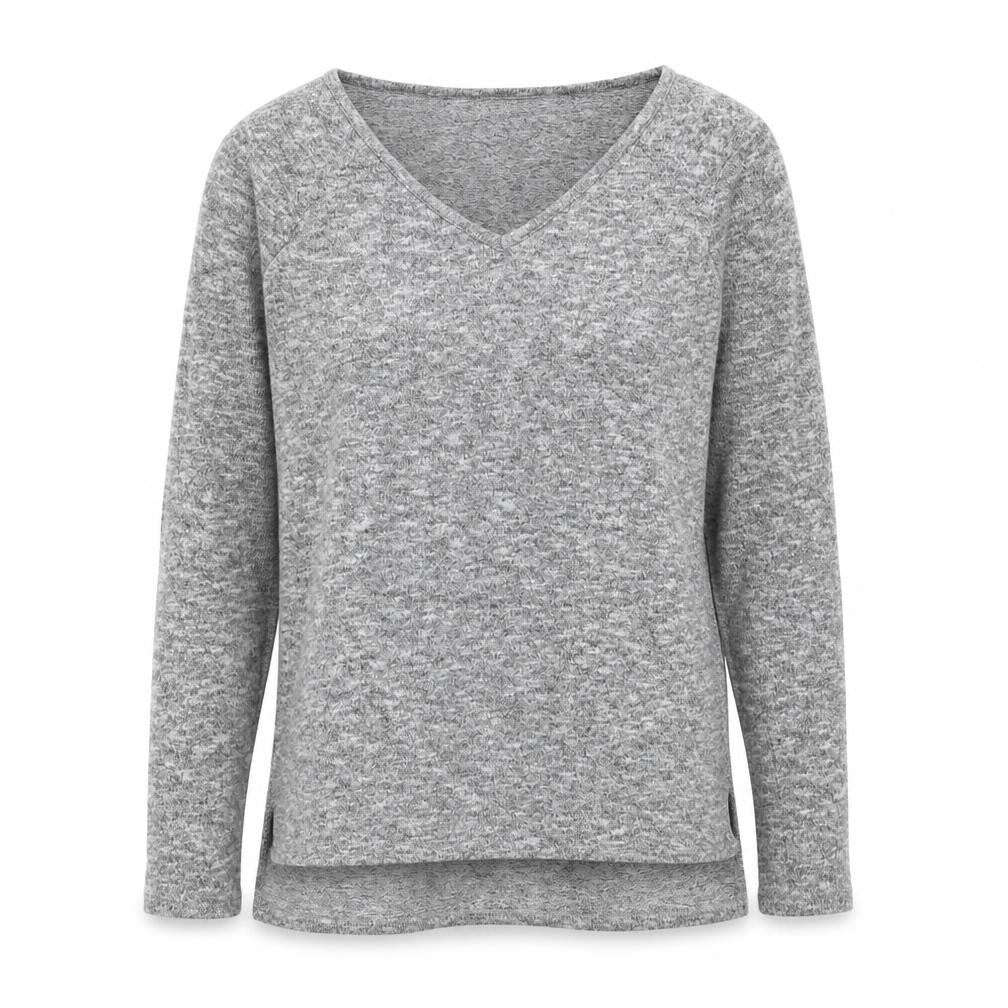 NEXT Womens Grey V-Neck  Polyester Pullover Jumper Size 6
