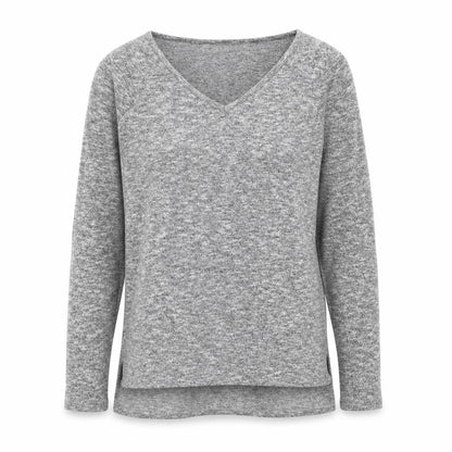 Next Womens Grey V-Neck  Polyester Pullover Jumper Size 6