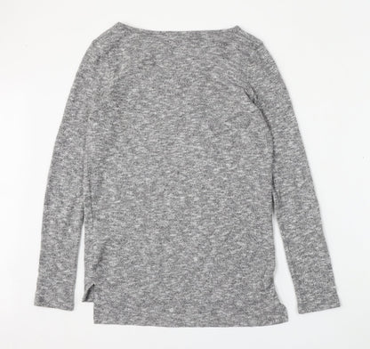 Next Womens Grey V-Neck  Polyester Pullover Jumper Size 6