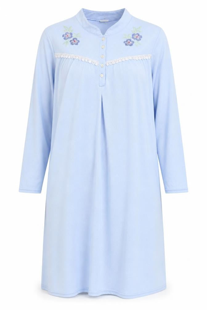 Thermoactyl Womens Blue  Polyester A-Line  Size M  Round Neck Button