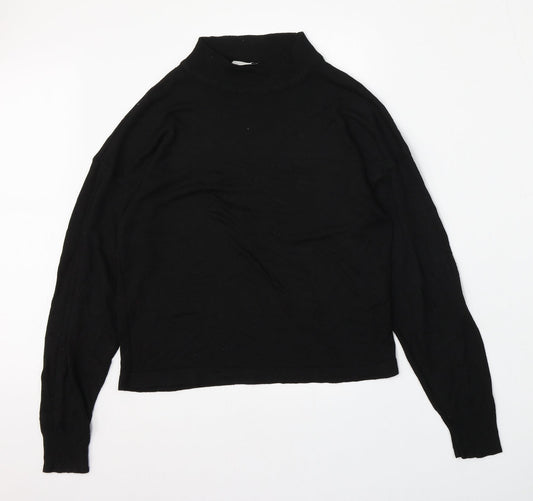 Noisy may Womens Black Round Neck  Viscose Pullover Jumper Size M