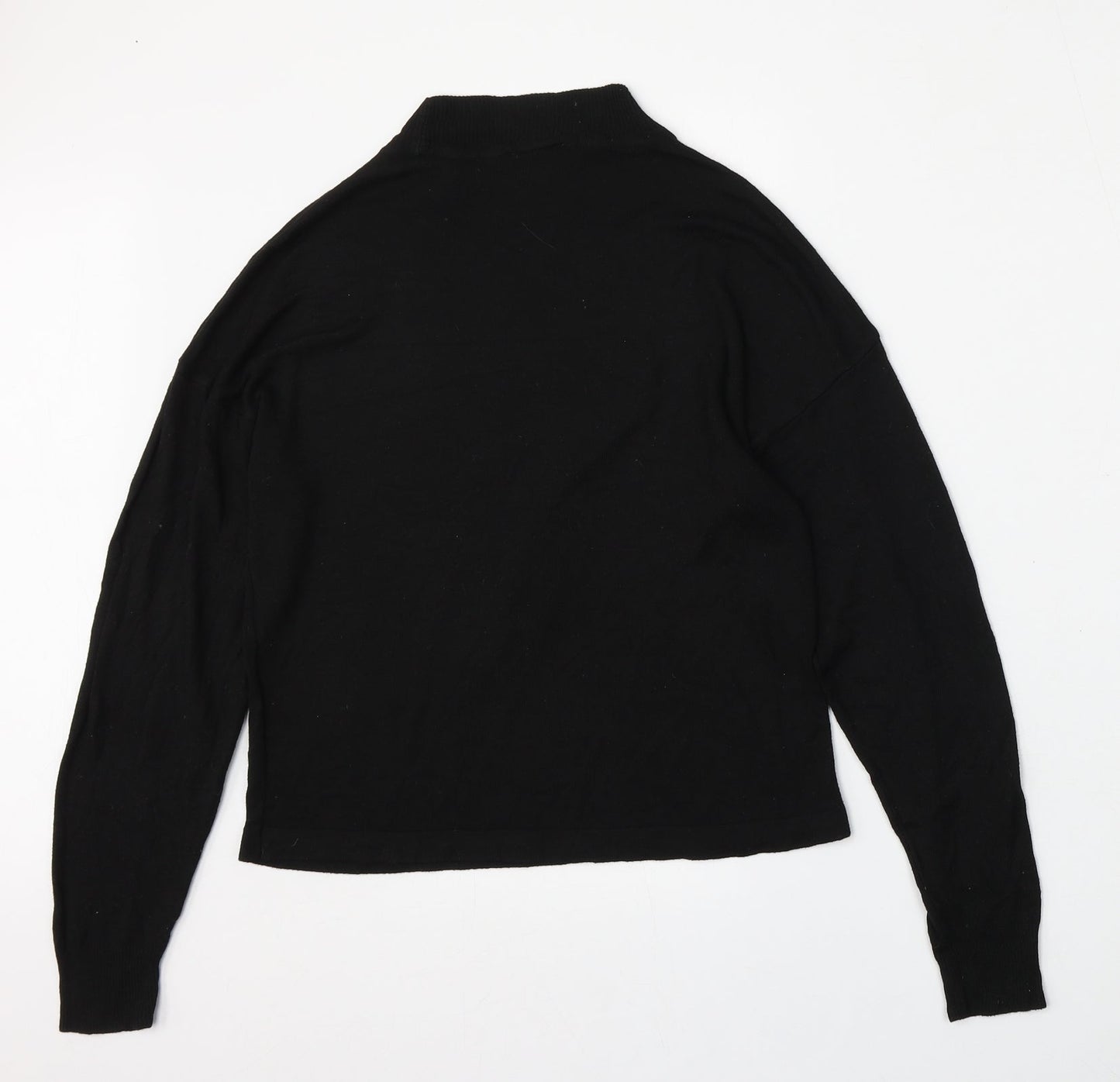 Noisy may Womens Black Round Neck  Viscose Pullover Jumper Size M