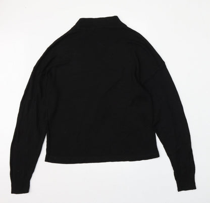 Noisy May Womens Black Round Neck  Viscose Pullover Jumper Size M
