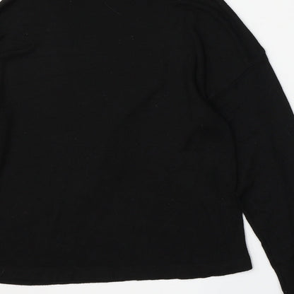 Noisy May Womens Black Round Neck  Viscose Pullover Jumper Size M