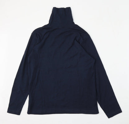 BEING CASUAL Womens Blue  Cotton Pullover Sweatshirt Size 12