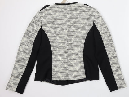 Tu Womens Multicoloured Geometric  Jacket  Size 12  Zip