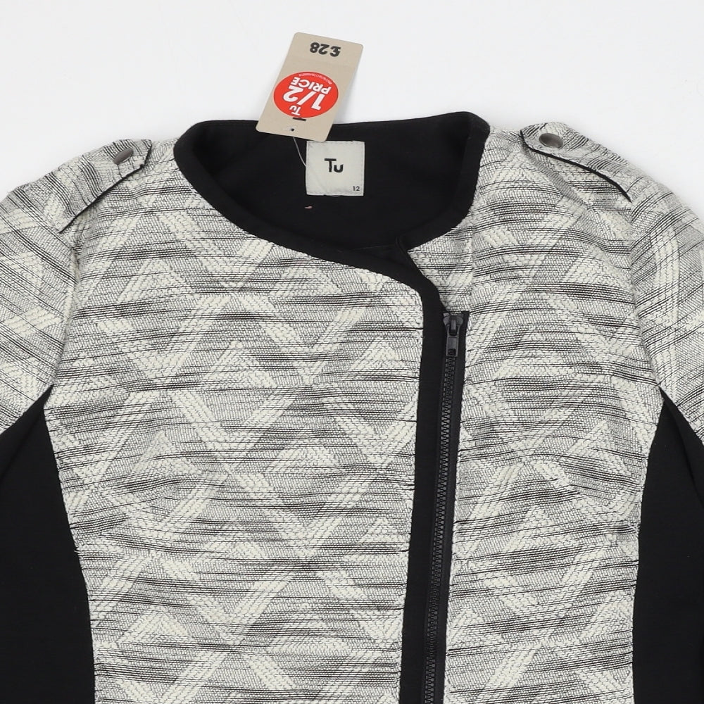 TU Womens Multicoloured Geometric  Jacket  Size 12  Zip