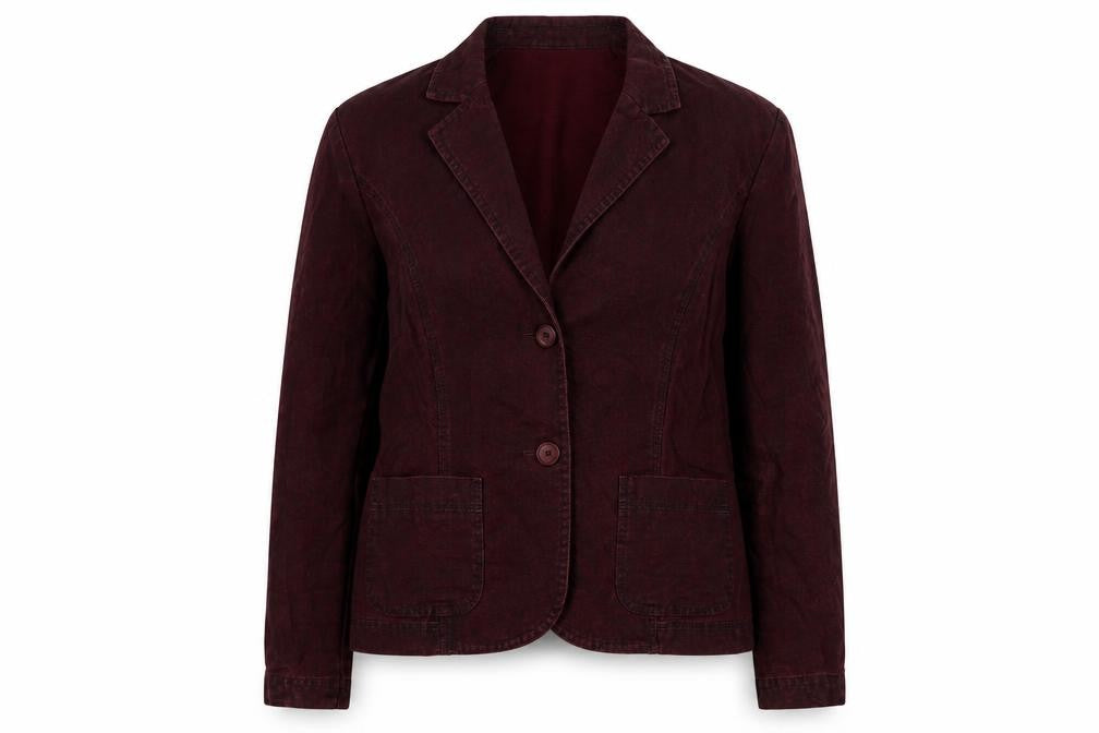 Minosa Womens Red  Lyocell Jacket Blazer Size 12