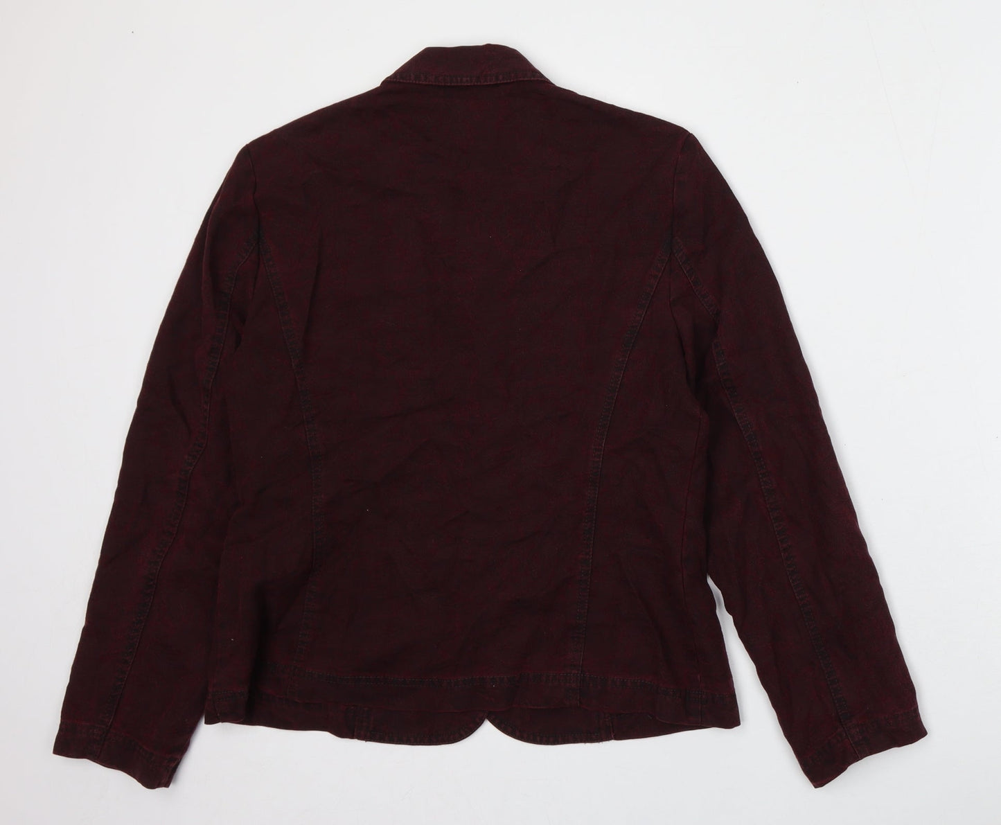 Minosa Womens Red  Lyocell Jacket Blazer Size 12