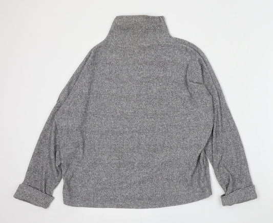 Primark Womens Grey Mock Neck  Polyester Pullover Jumper Size 12