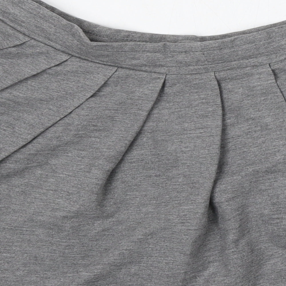 COLLUSION Womens Grey  Cotton Skater Skirt Size 10