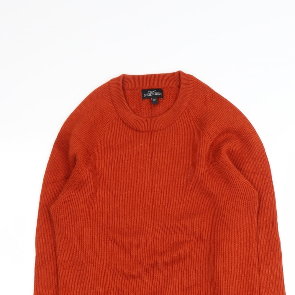 NEXT Womens Brown Round Neck  Cotton Pullover Jumper Size XS