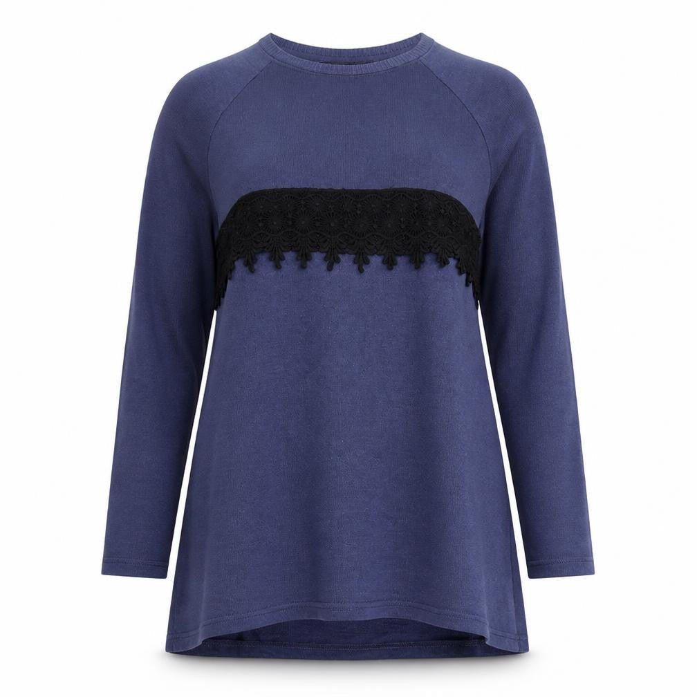 Marks & Spencer Womens Blue Round Neck  Polyester Pullover Jumper Size 12