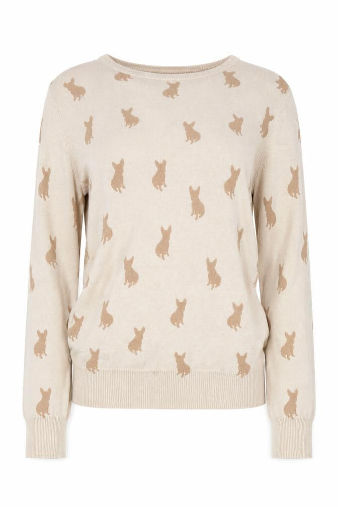 inspire collection Womens Beige Round Neck  Viscose Pullover Jumper Size S