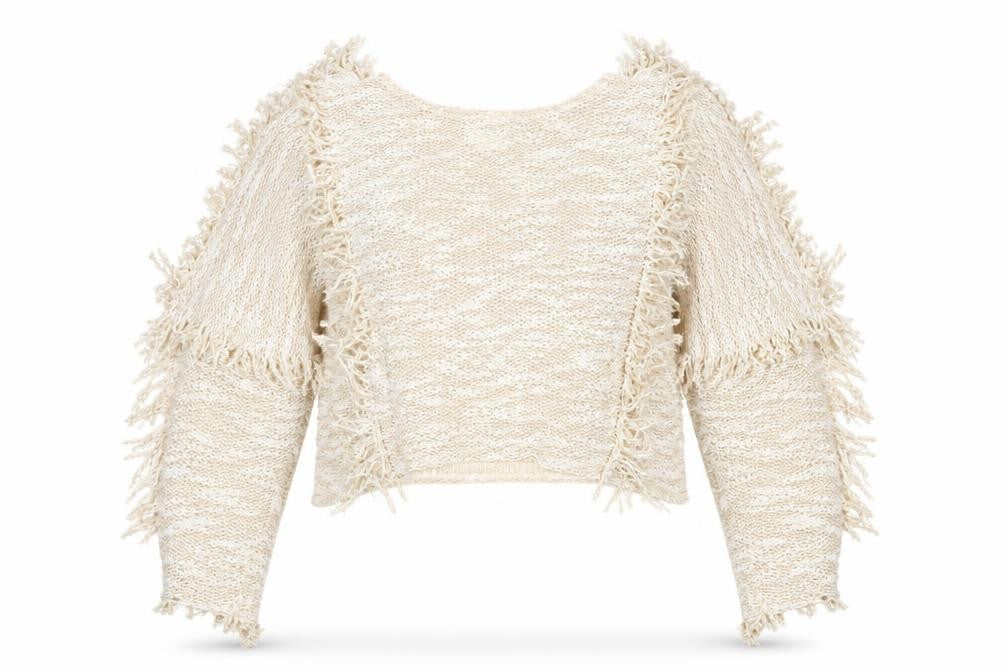 miss A Womens Beige Round Neck  Cotton Pullover Jumper Size M