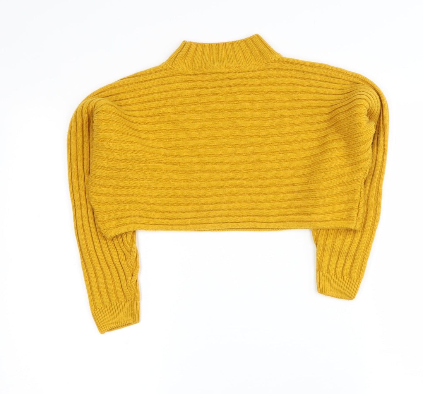 newlook Girls Yellow High Neck  Polyester Pullover Jumper Size 9 Years